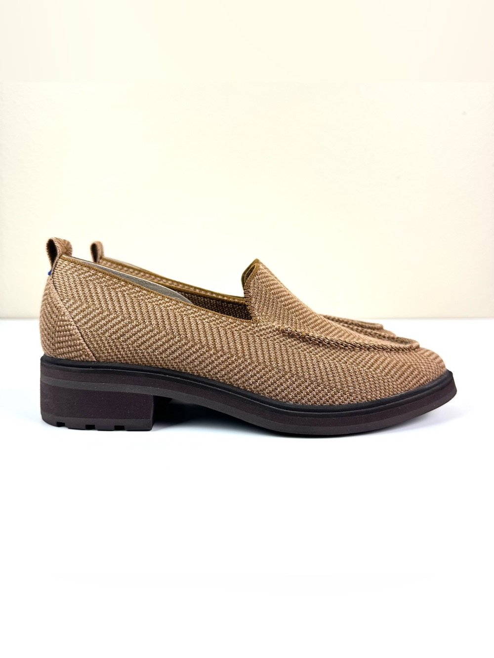 Rothy's The Lug Slip-On Loafer in Brown Teak Herringbone Knit Size Women’s 9 - Picture 8 of 11